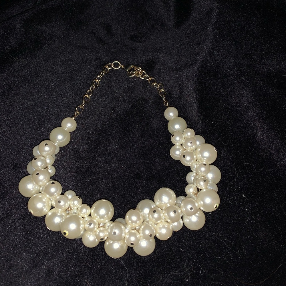 Faux pearl necklace